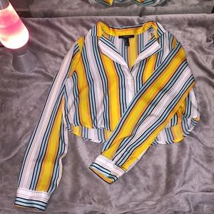 Button-down Crop Top